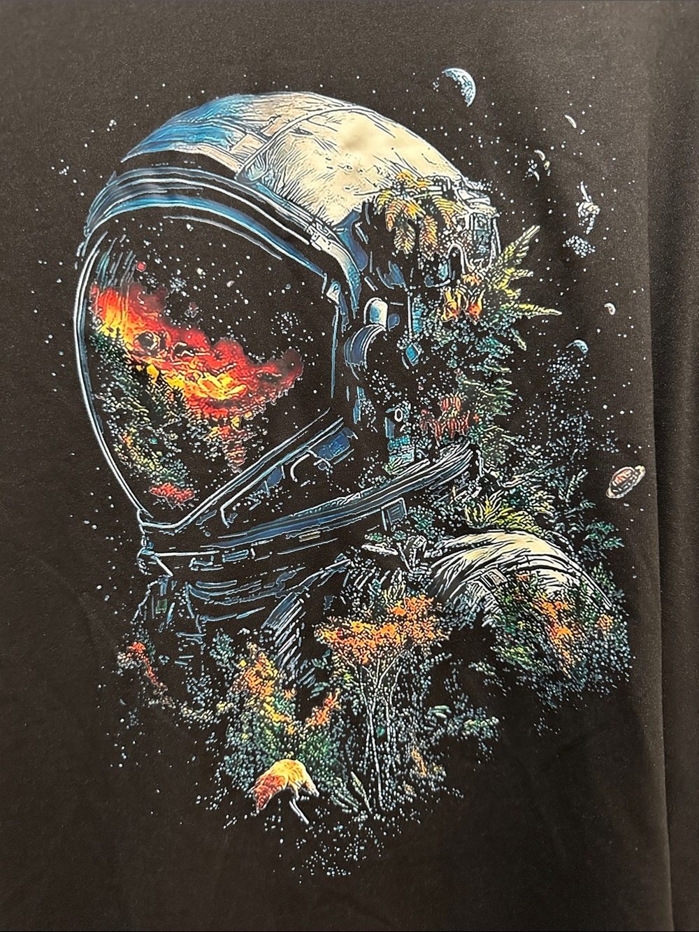 Black Graphic Astronaut Tee - Men's Casual Shirt - Picture 2 of 3